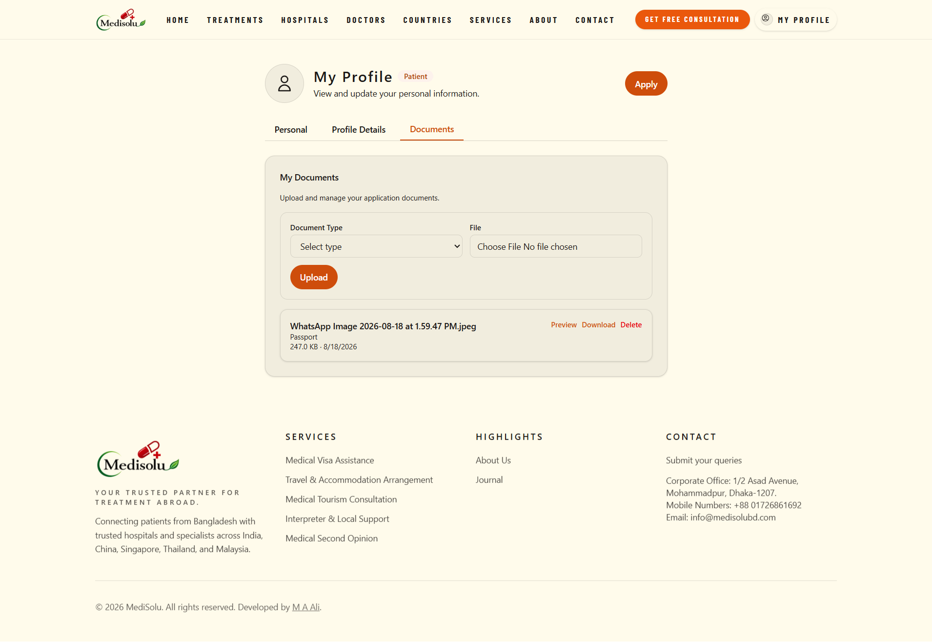 MediSolu — Medical Tourism & Patient Care Management Platform thumbnail