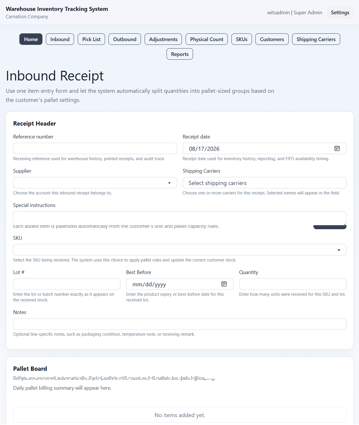 Warehouse Inventory Tracking System thumbnail