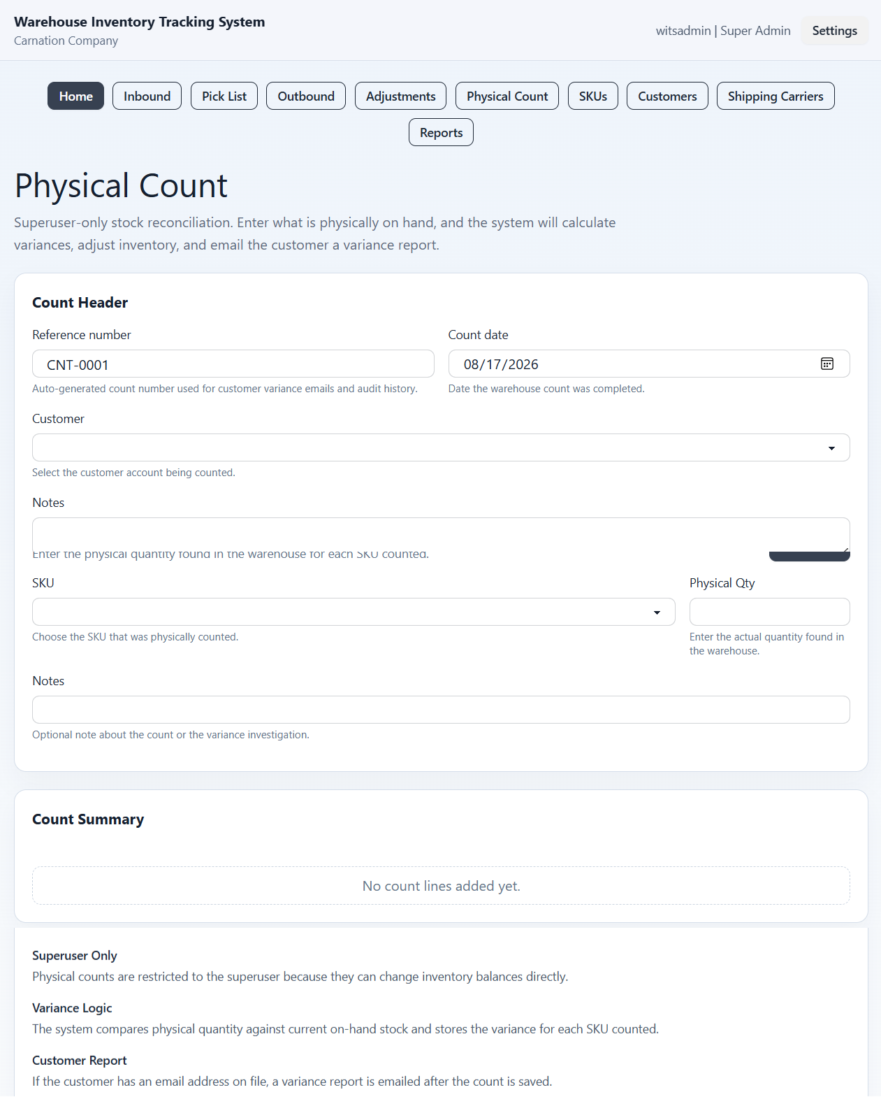 Warehouse Inventory Tracking System thumbnail