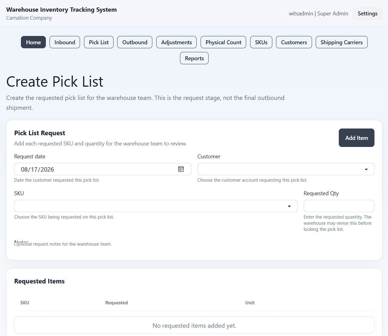 Warehouse Inventory Tracking System thumbnail