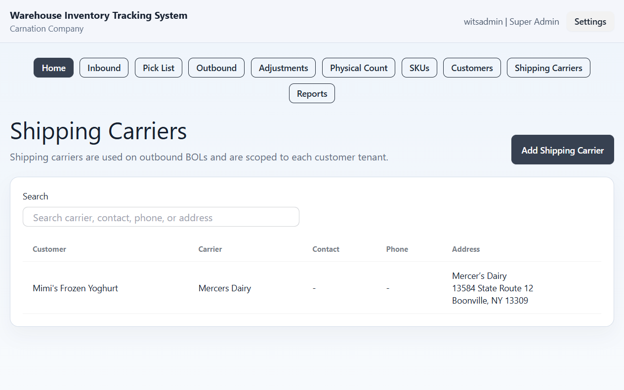 Warehouse Inventory Tracking System thumbnail