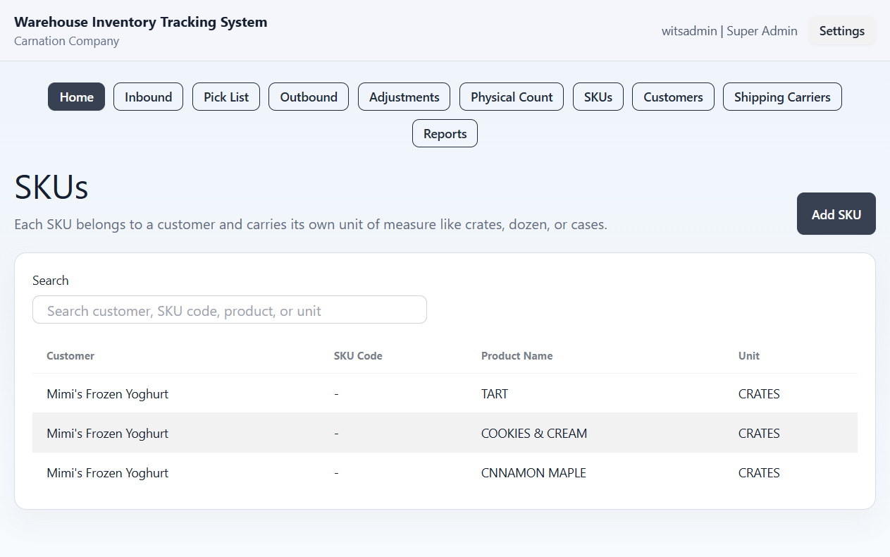 Warehouse Inventory Tracking System thumbnail